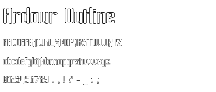 Ardour Outline font